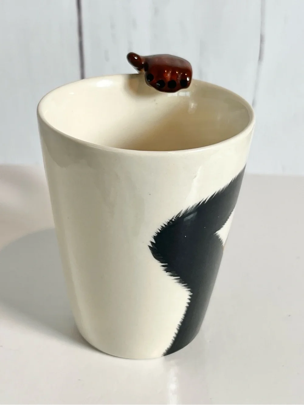 World Market Monkey Chimpanzee Mug Arm Handle Ceramic Made Thailand